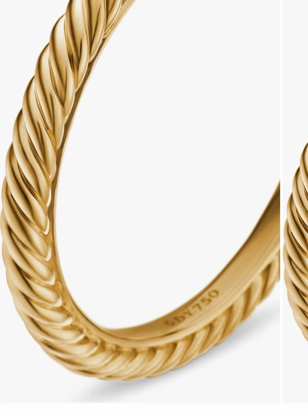 David Yurman cable band ring in gold